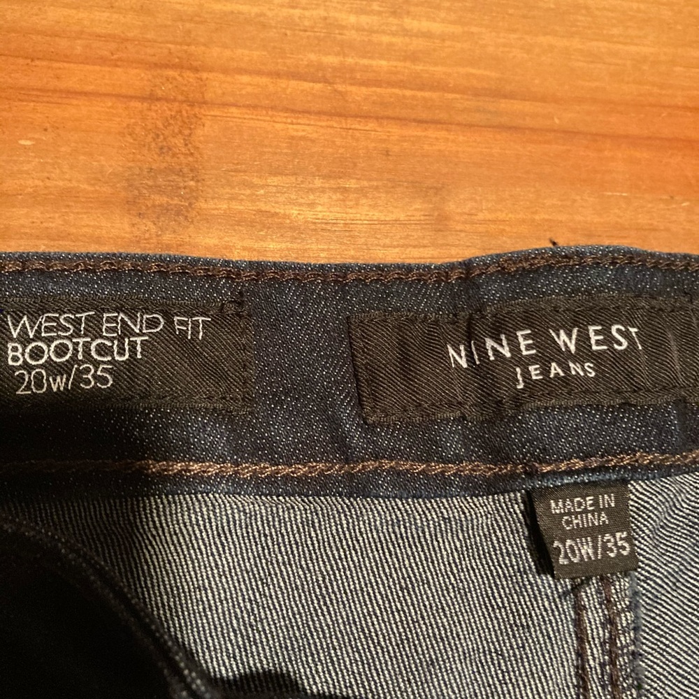 Dark wash straight leg jeans